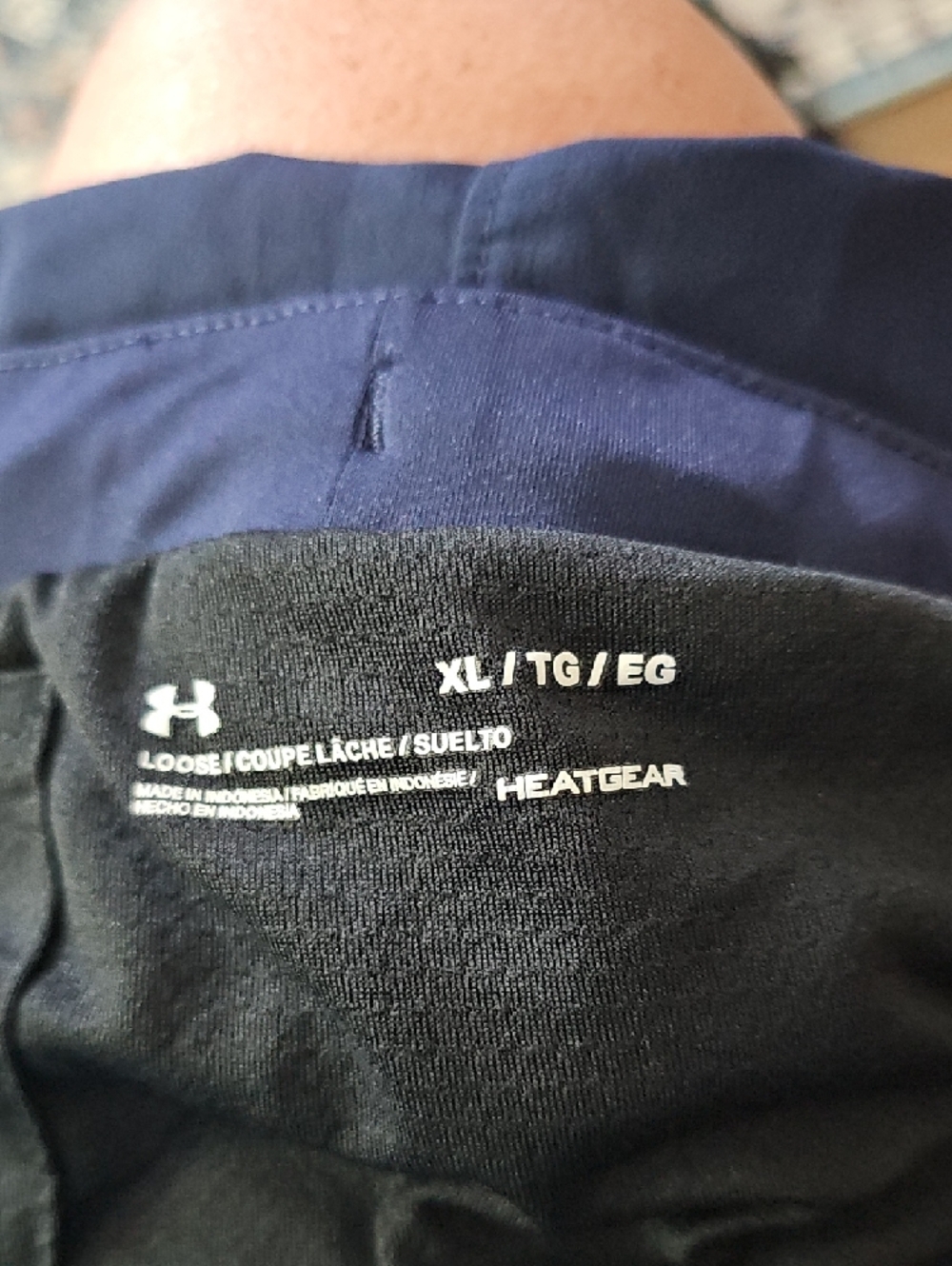 Under Armour Women's Navy Athletic Running Shorts - Picture 2 of 7